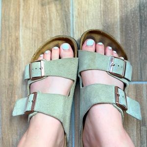 Sage green Birkenstocks